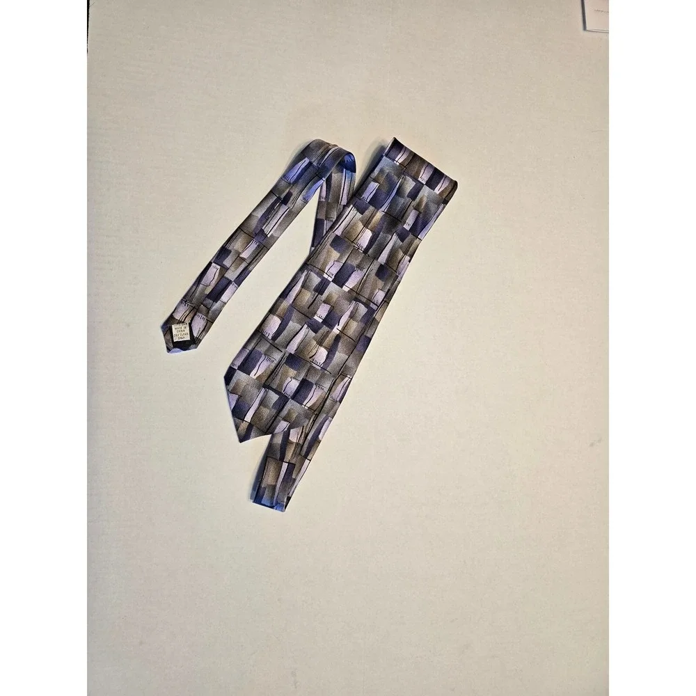 Jerry Garcia Men's Geometric Gray/Purple Necktie Woven Silk‎ Tie Designer Mens